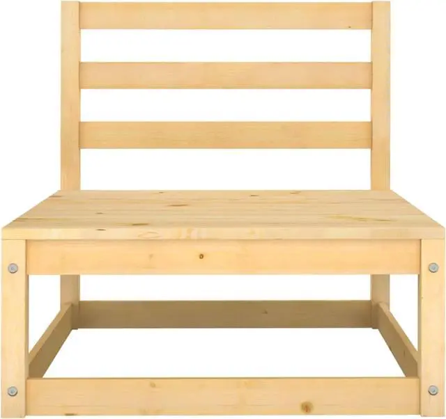 Alt view image 11 of 12 - vidaXL Patio Furniture Set 2 Piece Sectional Sofa with Cushions Solid Wood Pine