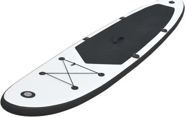 Alt view image 9 of 12 - vidaXL Paddleboard Set with Accessories Inflatable Paddleboard Black and White