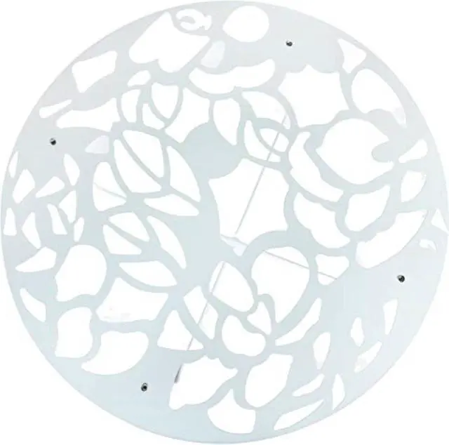Alt view image 11 of 20 - LeisureMod Devon Tree Design Glass Top Aluminum Base Indoor Outdoor Dining Table, White