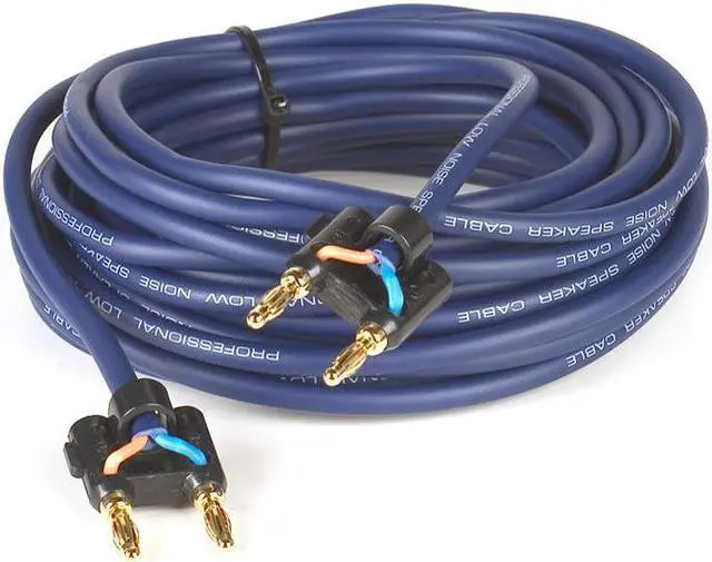Alt view image 7 of 8 - VocoPro BNB-30 30 ft., Banana Clip Plug to Banana Clip Plug Professional Speaker Cable