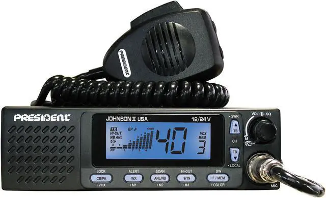 Alt view image 2 of 2 - President Johnson II 40-Channel CB Radio 12/24v