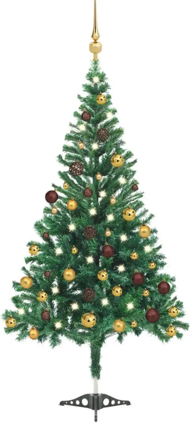 Main image of vidaXL Artificial Christmas Tree with LEDs&Ball Set 70.9" 564 Branches