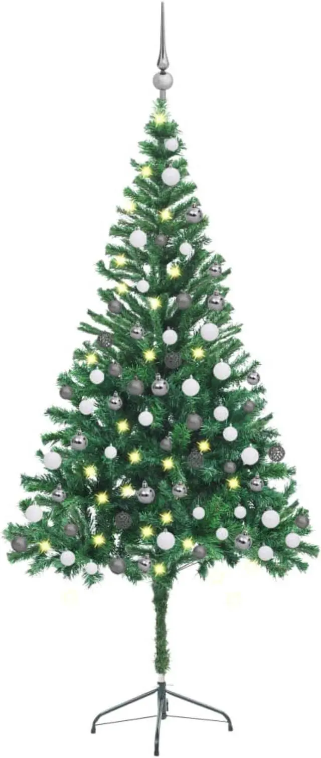 Main image of vidaXL Artificial Christmas Tree with LEDs&Ball Set 70.9" 564 Branches