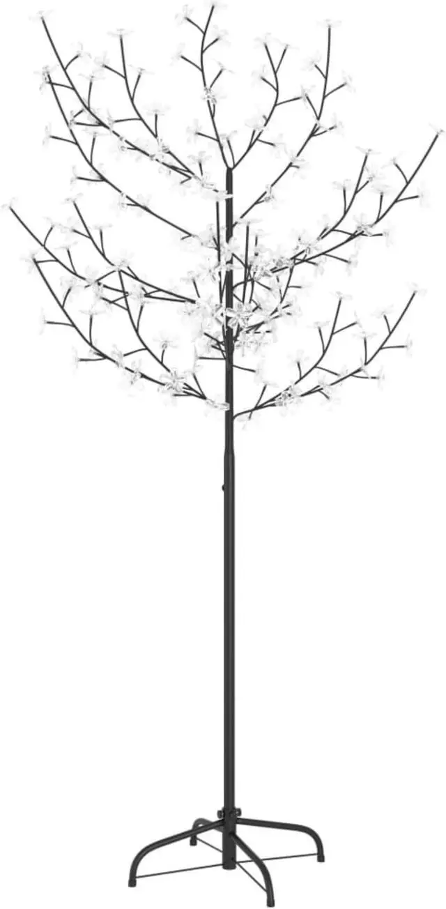 Alt view image 4 of 16 - vidaXL Christmas Tree 120 LEDs Blue Light Cherry Blossom 59.1"