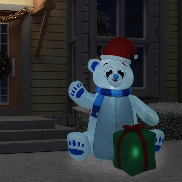 Main image of vidaXL Christmas Inflatable Polar Bear LED Indoor and Outdoor 70.9" (US only)