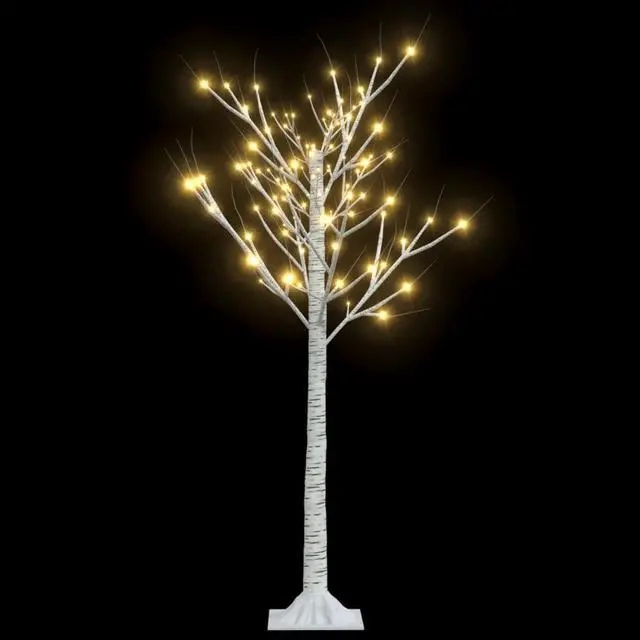 Alt view image 2 of 18 - vidaXL Christmas Tree 128 LEDs 3.9' Warm White Willow Indoor Outdoor
