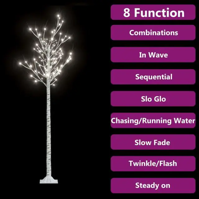 Alt view image 3 of 18 - vidaXL Christmas Tree 200 LEDs 5.9' Cold White Willow Indoor Outdoor