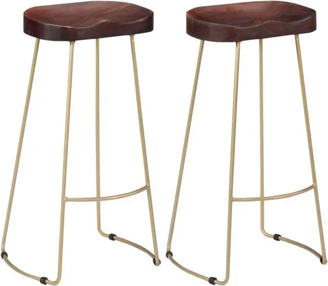 Main image of vidaXL Gavin Bar Stools 2 pcs Solid Mango Wood