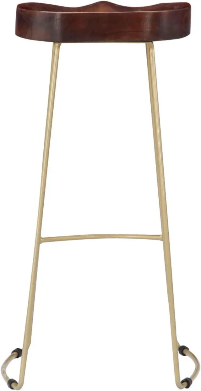 Alt view image 3 of 17 - vidaXL Gavin Bar Stools 2 pcs Solid Mango Wood