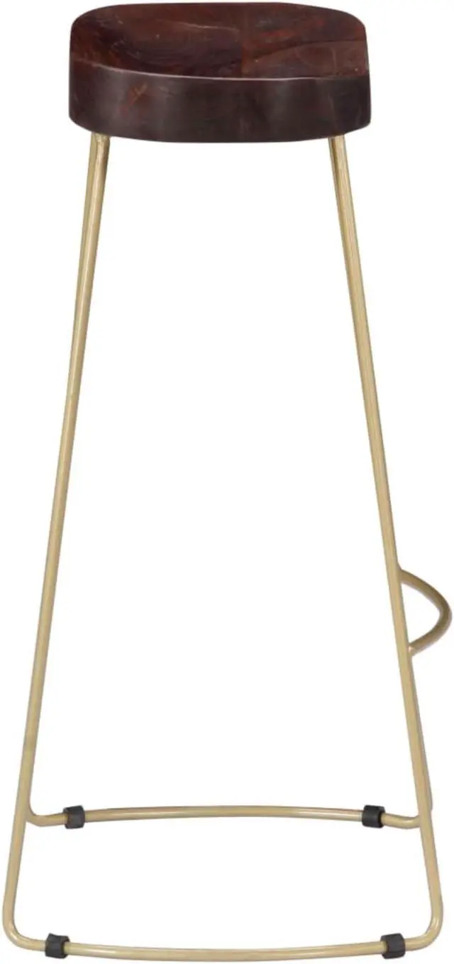 Alt view image 5 of 17 - vidaXL Gavin Bar Stools 2 pcs Solid Mango Wood