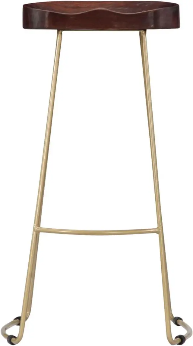 Alt view image 4 of 17 - vidaXL Gavin Bar Stools 2 pcs Solid Mango Wood
