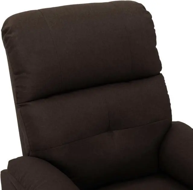 Alt view image 11 of 15 - vidaXL Massage Chair Leisure Adjustable Chair for Home Theater Dark Brown Fabric