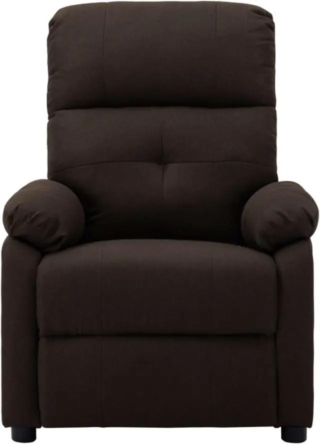 Alt view image 8 of 15 - vidaXL Massage Chair Leisure Adjustable Chair for Home Theater Dark Brown Fabric