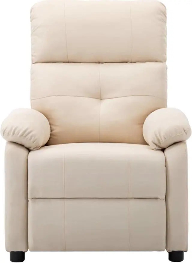 Alt view image 8 of 17 - vidaXL Massage Chair Leisure Adjustable Chair for Home Theater Cream Fabric