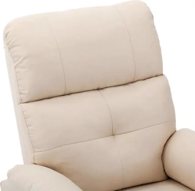 Alt view image 11 of 17 - vidaXL Massage Chair Leisure Adjustable Chair for Home Theater Cream Fabric