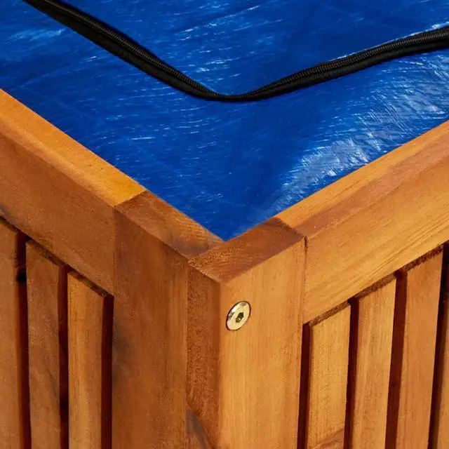 Alt view image 3 of 12 - vidaXL Garden Storage Box 59"x31.4"x29.5" Solid Acacia Wood
