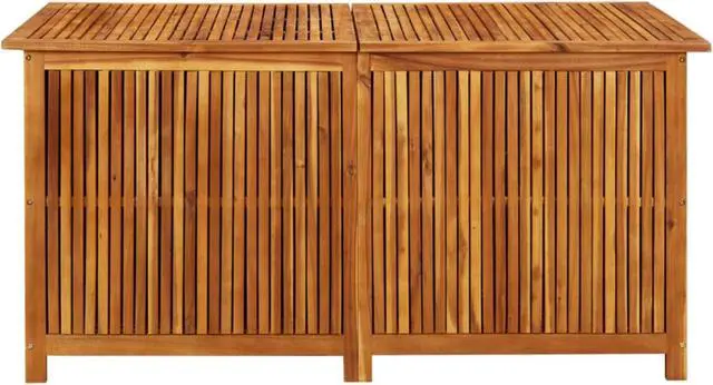 Alt view image 4 of 12 - vidaXL Garden Storage Box 59"x31.4"x29.5" Solid Acacia Wood
