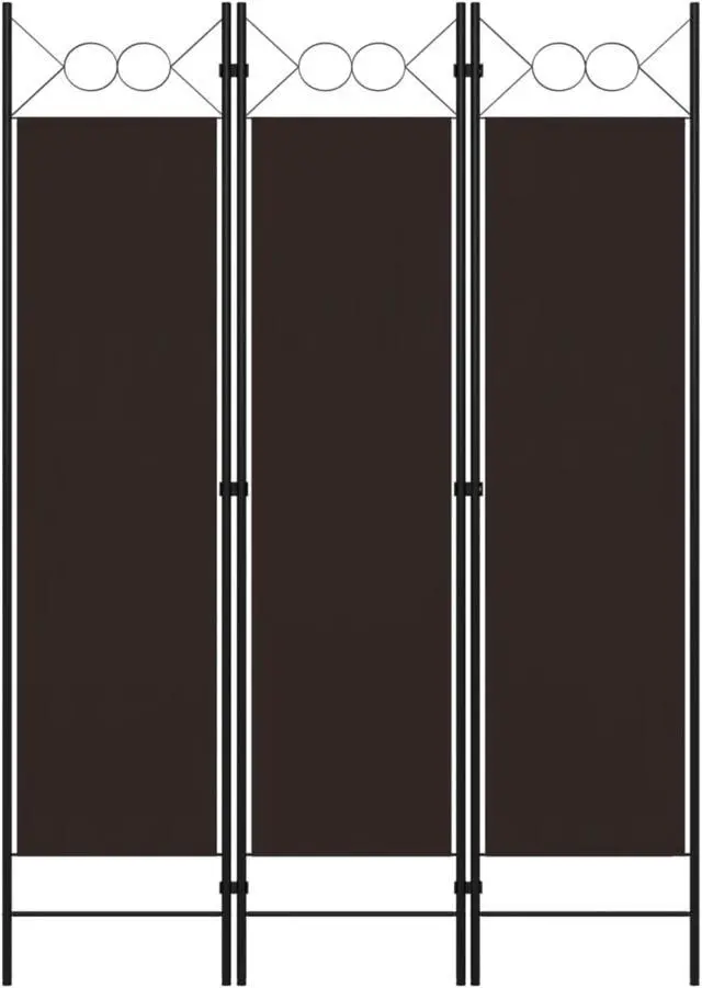Main image of vidaXL 3-Panel Room Divider Brown 47.2"x70.9"