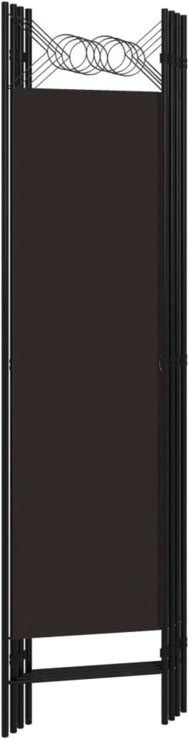 Alt view image 4 of 12 - vidaXL 4-Panel Room Divider Brown 63"x70.9"