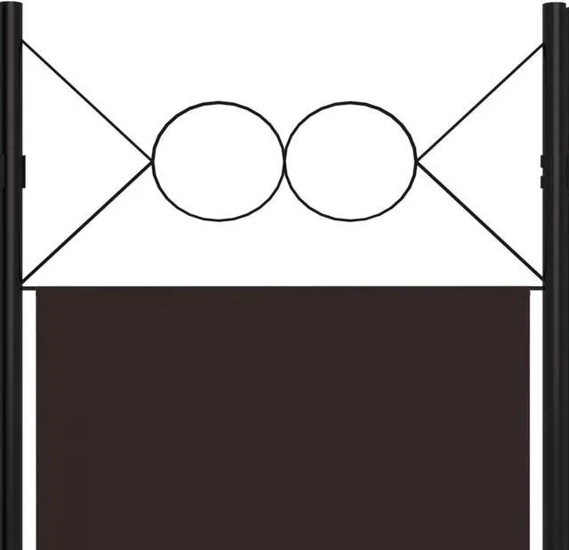 Alt view image 5 of 12 - vidaXL 4-Panel Room Divider Brown 63"x70.9"