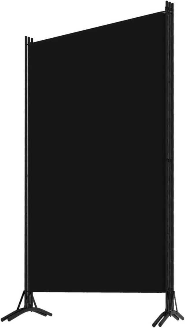 Alt view image 3 of 13 - vidaXL 3-Panel Room Divider Black 102.4"x70.9"