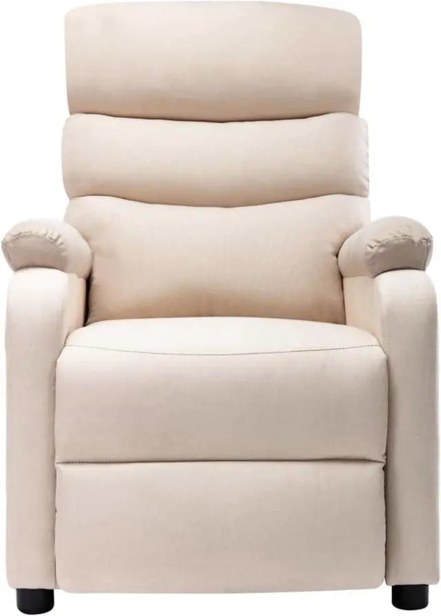 Alt view image 11 of 17 - vidaXL Massage Chair Electric Massaging Recliner Chair for Elderly Cream Fabric