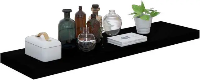 Alt view image 10 of 19 - vidaXL Wall Shelf Floating Shelf Display Shelf Wall Mounted High Gloss Black