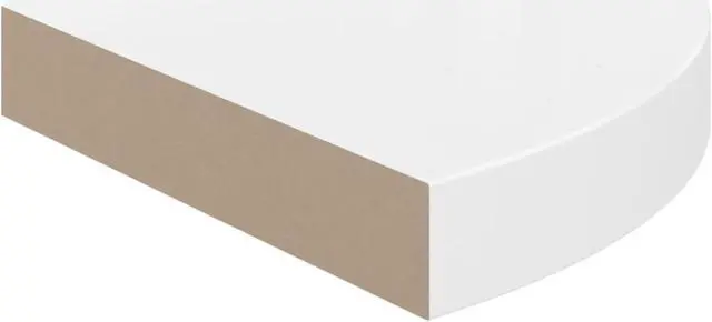 Alt view image 11 of 17 - vidaXL Wall Corner Shelf Floating Corner Shelf Display Shelf High Gloss White