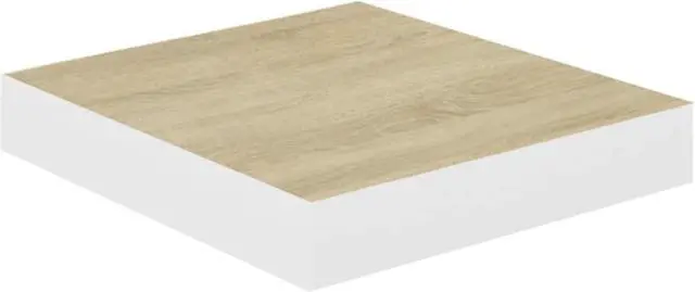 Alt view image 11 of 18 - vidaXL 4x Floating Wall Shelves Oak and White MDF Storage Display Organizer