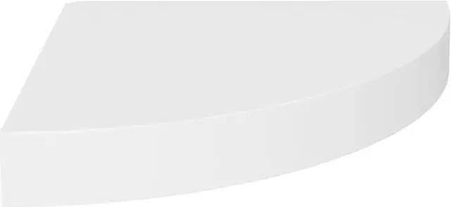 Alt view image 9 of 17 - vidaXL Wall Corner Shelf Floating Corner Shelf Display Shelf Oak and White MDF
