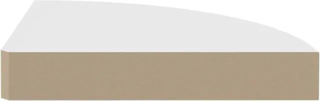 Alt view image 12 of 17 - vidaXL Wall Corner Shelf Floating Corner Shelf Display Shelf Oak and White MDF