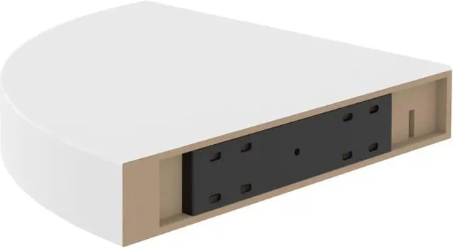 Alt view image 13 of 17 - vidaXL Wall Corner Shelf Floating Corner Shelf Display Shelf Oak and White MDF