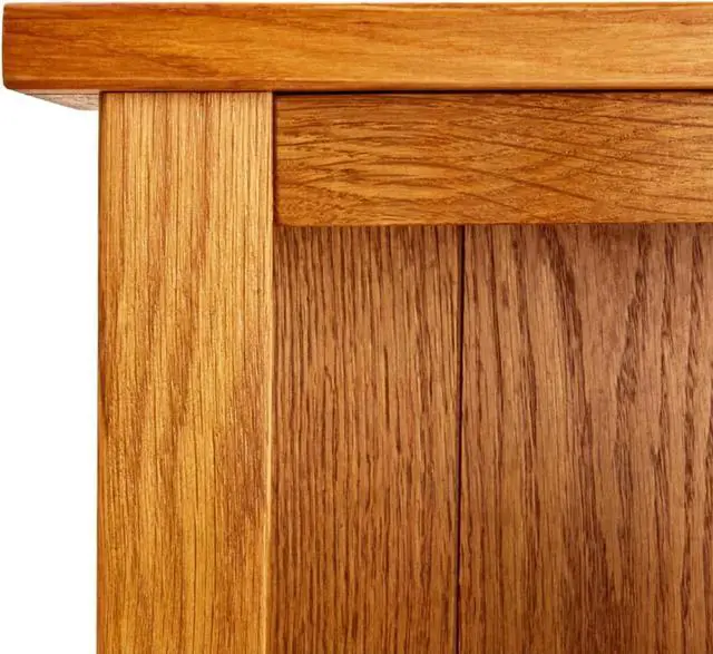 Alt view image 8 of 19 - vidaXL Solid Oak Wood 4-Tier Bookcase Display Cabinet Standing Shelf Furniture