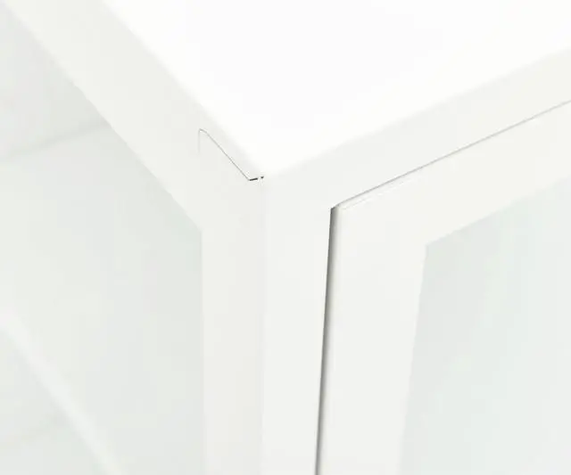 Alt view image 8 of 17 - vidaXL Sideboard White 41.3"x13.8"x27.6" Steel and Glass