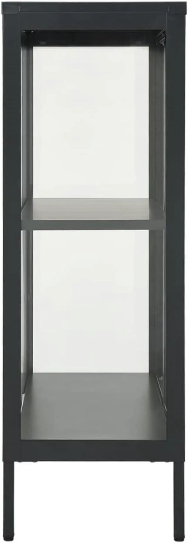 Alt view image 13 of 18 - vidaXL Sideboard Side Table End Table for Living Room Anthracite Steel and Glass