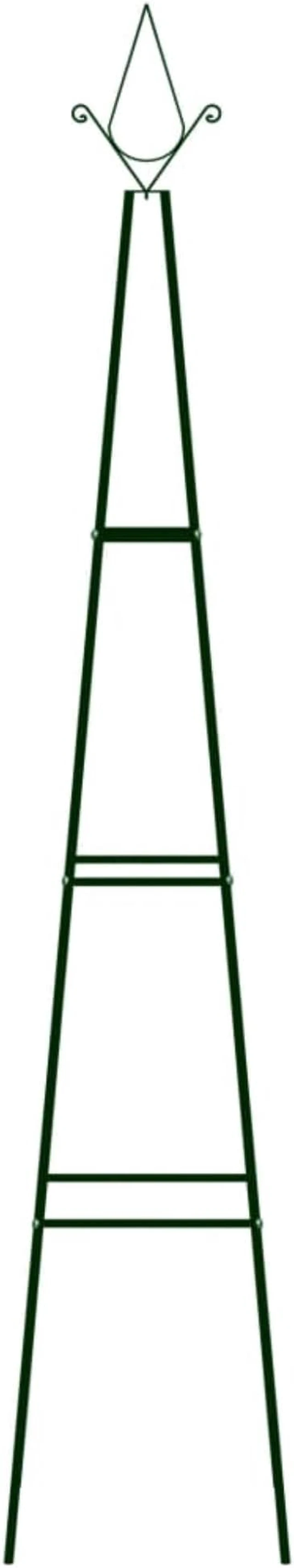 Alt view image 2 of 10 - vidaXL Garden Climbing Plant Racks 2 pcs Dark Green 13.8"x13.8"x76.8" Iron