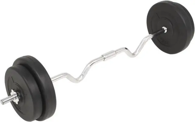 Alt view image 2 of 10 - vidaXL Barbell Set 66.1 lb