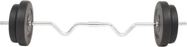 Alt view image 4 of 10 - vidaXL Barbell Set 66.1 lb