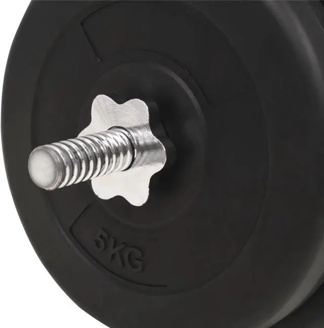 Alt view image 5 of 10 - vidaXL Barbell Set 66.1 lb