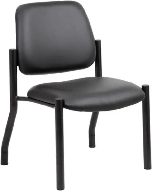 Alt view image 7 of 13 - Boss Antimicrobial Armless Guest Chair, 300 lb. Weight Capacity