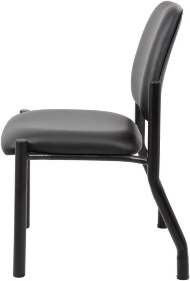 Alt view image 9 of 13 - Boss Antimicrobial Armless Guest Chair, 300 lb. Weight Capacity
