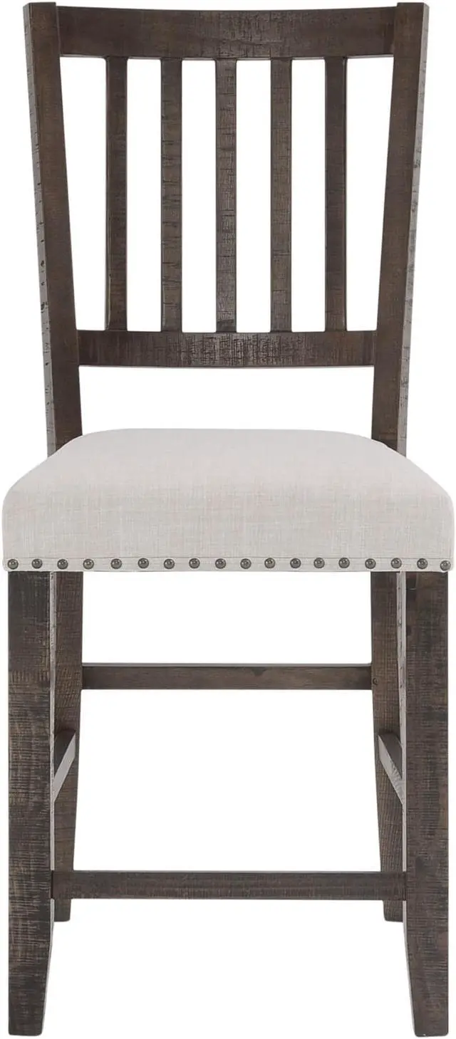 Main image of Willow Creek Slatback Upholstered Counter Stool (Set of 2)