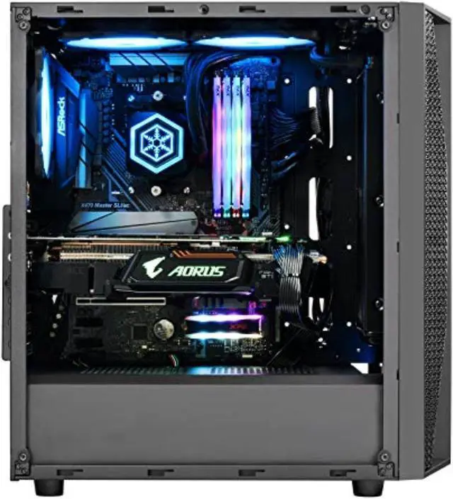 Alt view image 5 of 6 - FARA B1 RGB /ATX Case/120mm RGB Fan x2 included/U3x2,U2x1,CTIA Audio x1/3.5"x1 + 2.5"x6/Aggressive Design /TG Side Panel /Black Steel Body and ABS Bazel