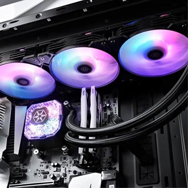 Alt view image 5 of 7 - silverstone icegem 360, 360mm argb aio liquid cooler with 3 x 120mm argb fans, threadripper tr4, sst-ig360-argb