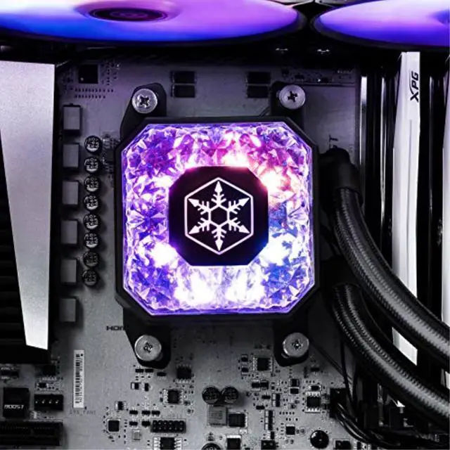 Alt view image 7 of 7 - silverstone icegem 360, 360mm argb aio liquid cooler with 3 x 120mm argb fans, threadripper tr4, sst-ig360-argb