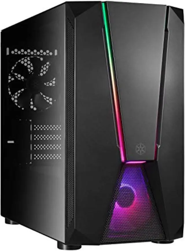 Alt view image 2 of 7 - silverstone technology stylish and distinct tempered glass micro-atx gaming chassis fara v1m pro