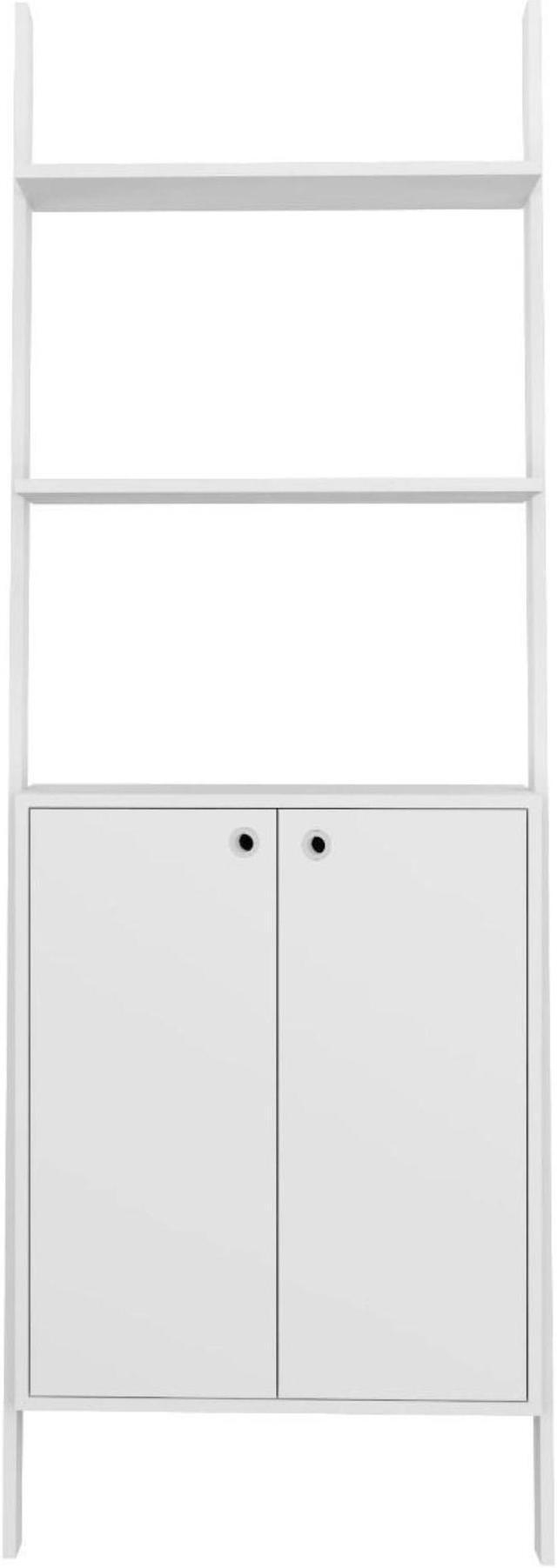 Main image of Cooper Ladder Display Cabinet with 2 Floating Shelves in White