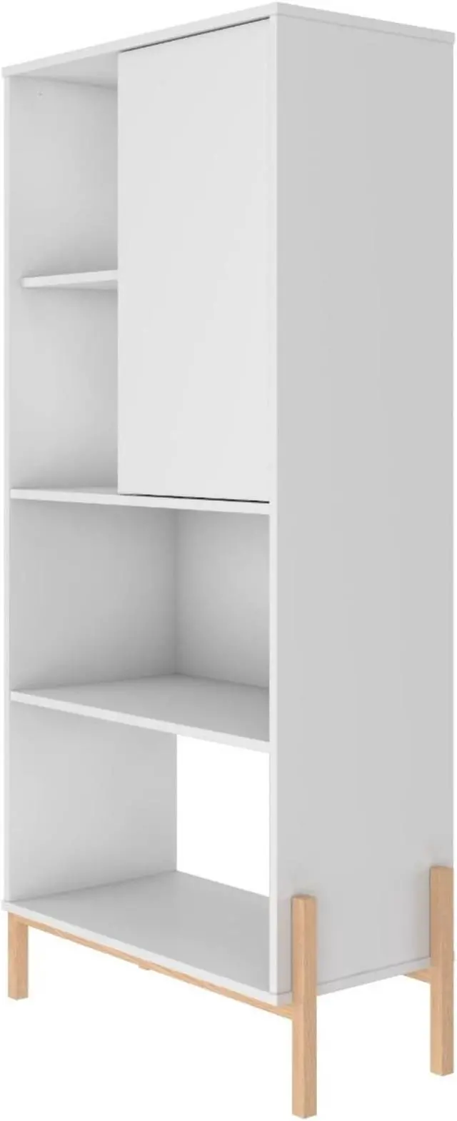 Alt view image 5 of 13 - Bowery Bookcase with 5 Shelves in White and Oak