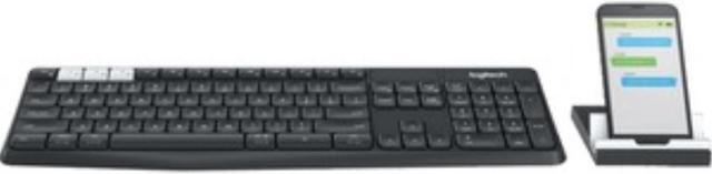 Alt view image 15 of 20 - Logitech K375s Multi-Device Wireless Keyboard and Stand Combo 920-008165 Black Bluetooth Wireless Standard K375s Multi-Device Wireless Keyboard and Stand Combo
