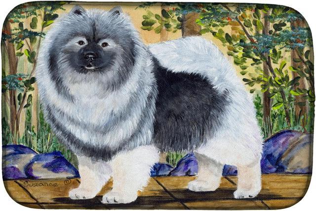 Caroline's Treasures 14 in. x 21 in. Chow Chow Dish Drying Mat